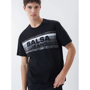 Salsa Jeans pánské černé tričko - L (0)